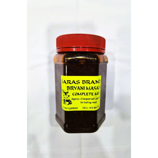 Saras Brand Breyani Masala Complete Mix Bottle 